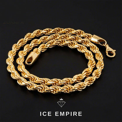Iced Out Rose Gold Plated Moissanite Cuban Chain