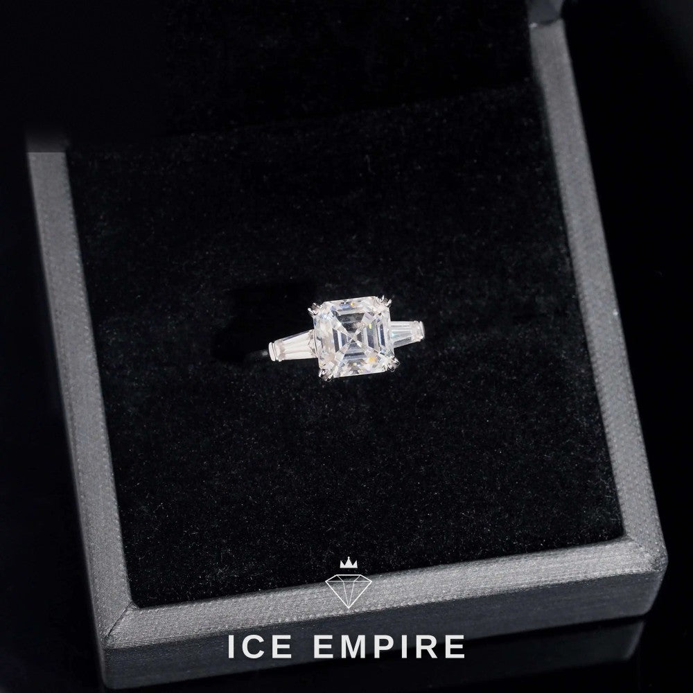 Iced Out 18K Gold Moissanite Wedding Band