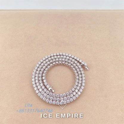Iced Out Rose Gold Plated Moissanite Cuban Chain