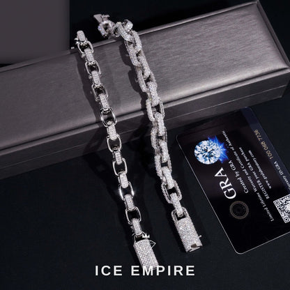 Iced Out Rose Gold Plated Moissanite Cuban Chain