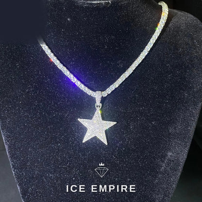 Iced Out 925 Silver Moissanite Pendant