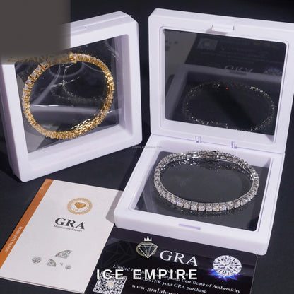 Iced Out Gold Plated Moissanite Tennis Chain