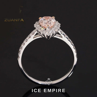Iced Out Gold Plated Lab Grown Diamond Engagement Ring