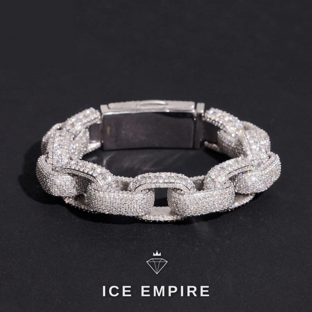 Iced Out Gold Plated Moissanite Cuban Chain