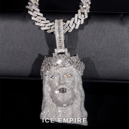Iced Out Rose Gold Plated Moissanite Cuban Chain
