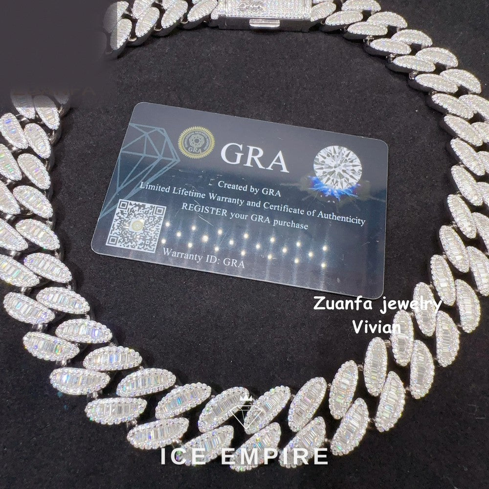 Iced Out Rose Gold Plated Moissanite Cuban Chain