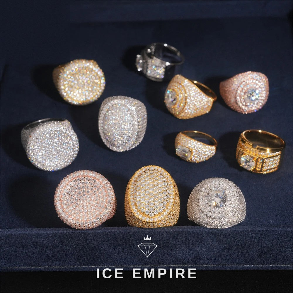 Iced Out Baguette 925 Silver Moissanite Ring