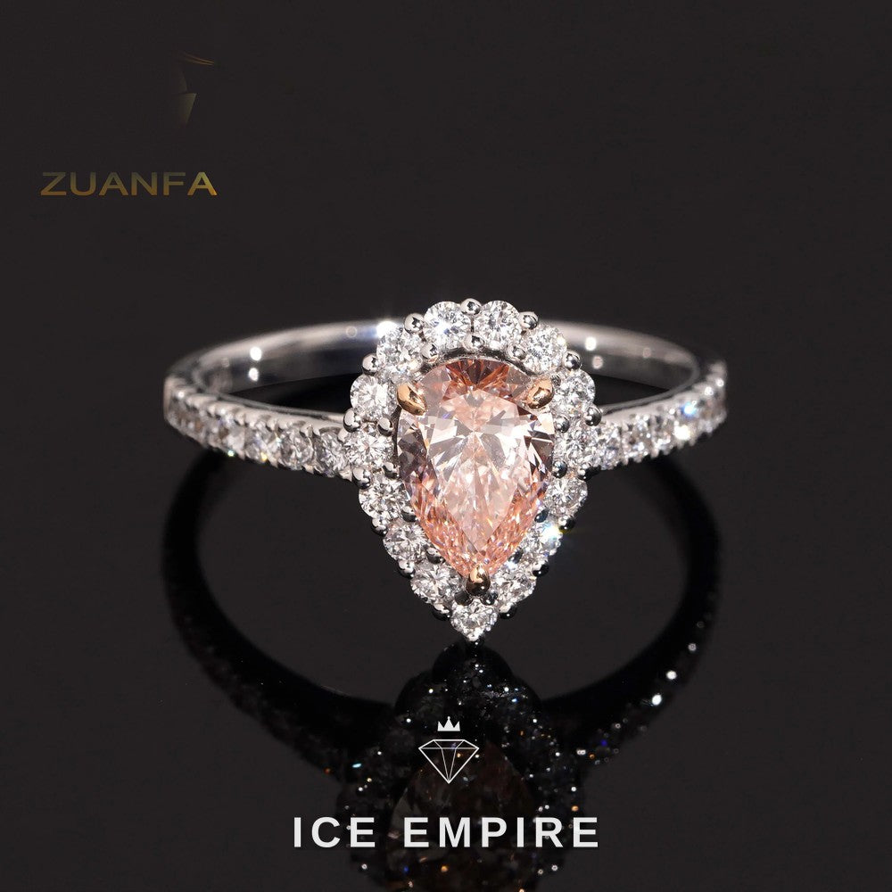 Iced Out Gold Plated Lab Grown Diamond Engagement Ring
