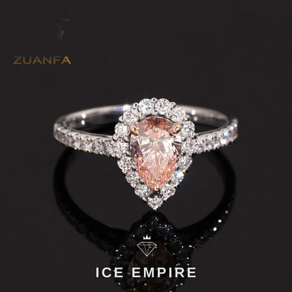 Iced Out Gold Plated Lab Grown Diamond Engagement Ring