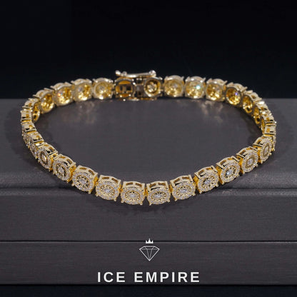 Iced Out Gold Plated Moissanite Bracelet
