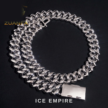 Iced Out Rose Gold Plated Moissanite Cuban Chain