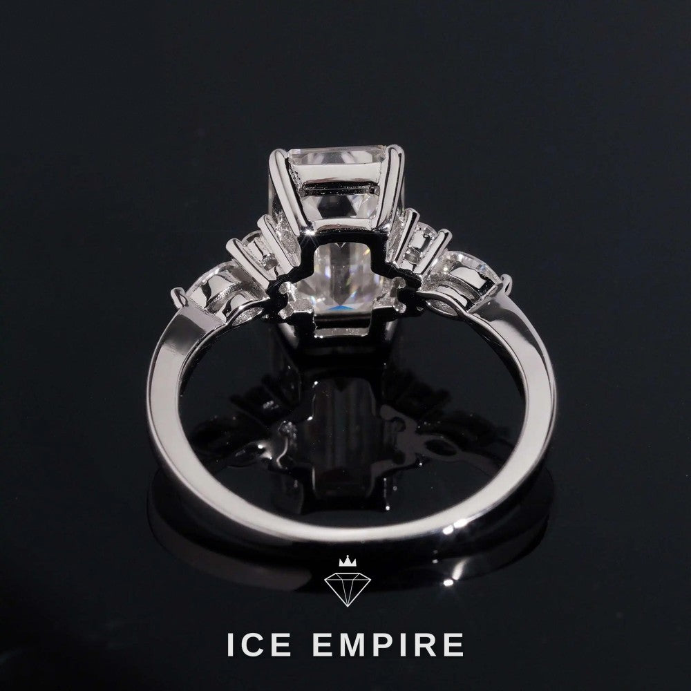 Iced Out 18K Gold Moissanite Wedding Band