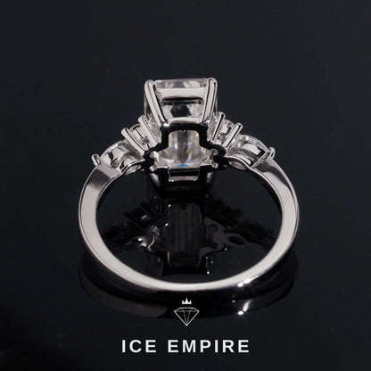 Iced Out 18K Gold Moissanite Wedding Band