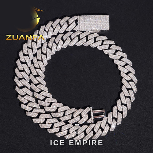 Iced Out Rose Gold Plated Moissanite Cuban Chain