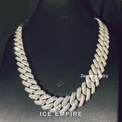 Iced Out Rose Gold Plated Moissanite Cuban Chain