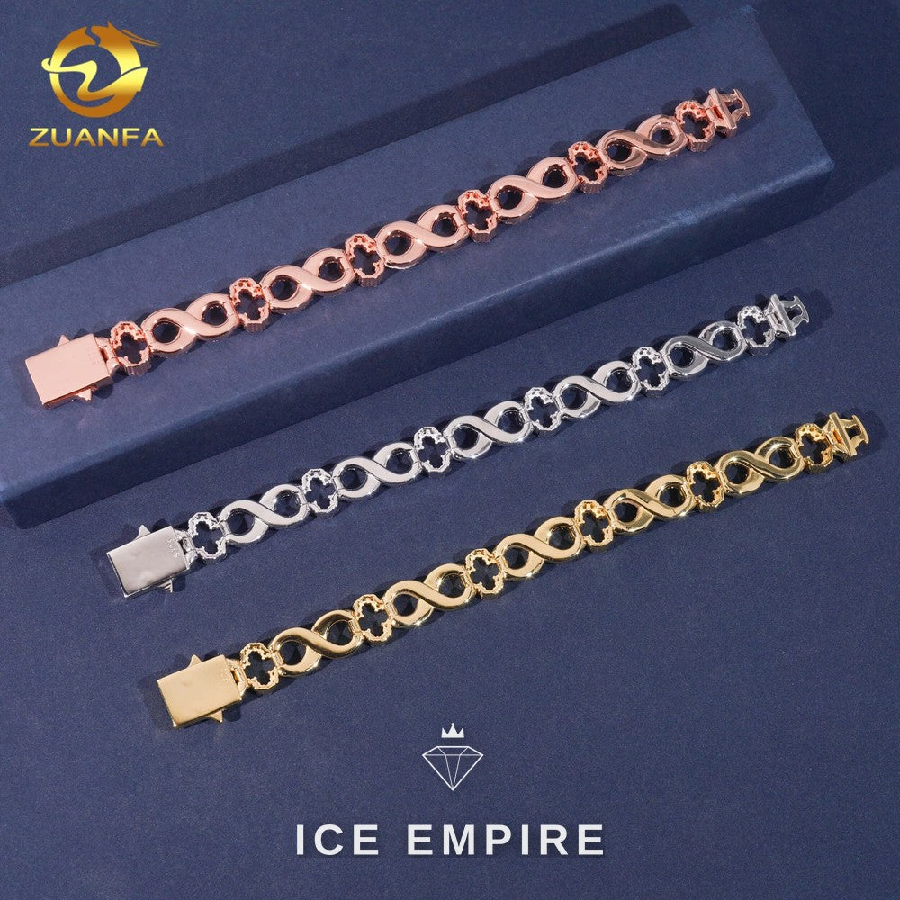 Iced Out Rose Gold Plated Moissanite Cuban Chain