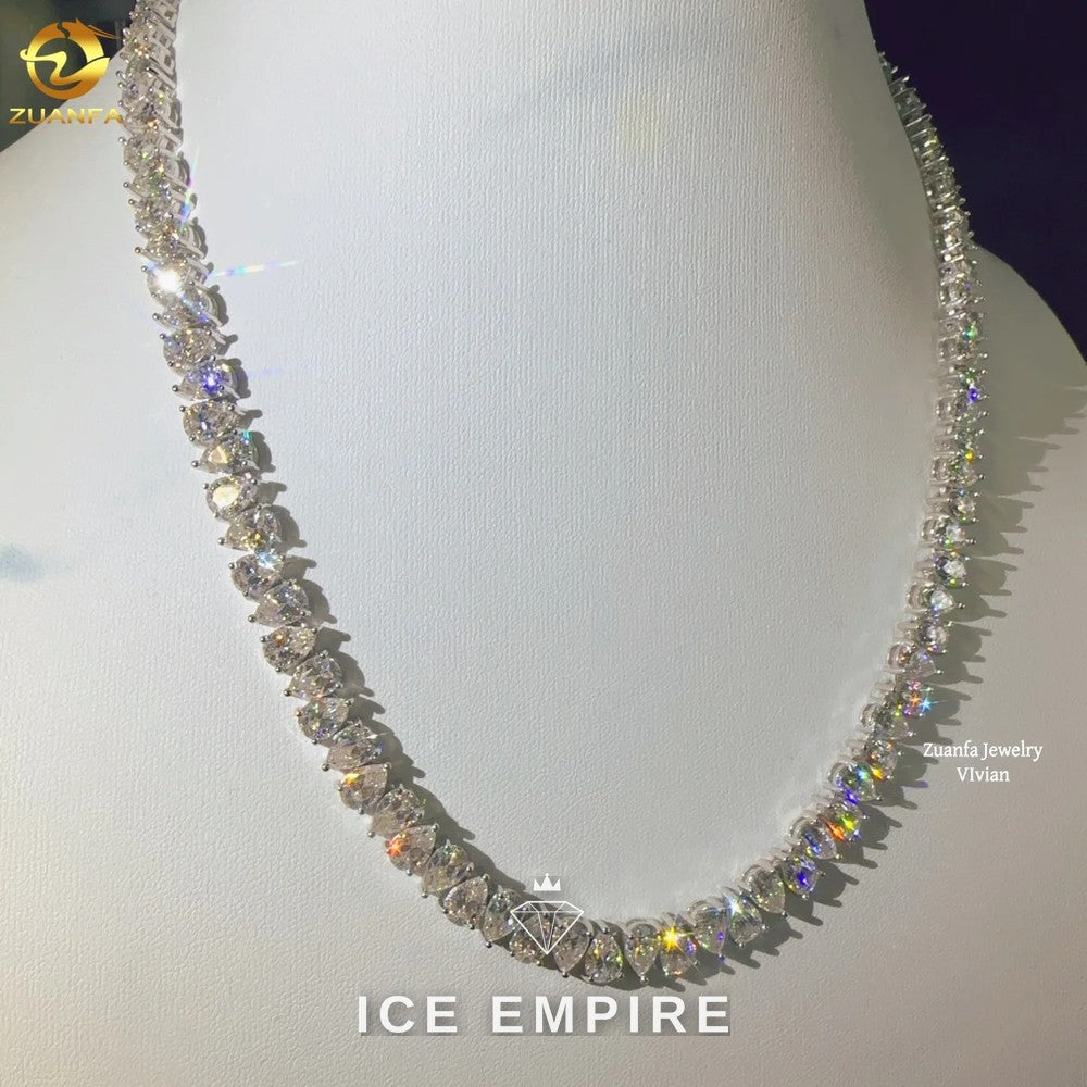 Iced Out Rose Gold Plated Moissanite Cuban Chain