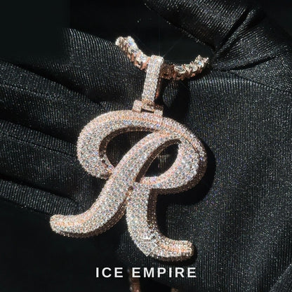 Iced Out Rose Gold Plated Moissanite Pendant