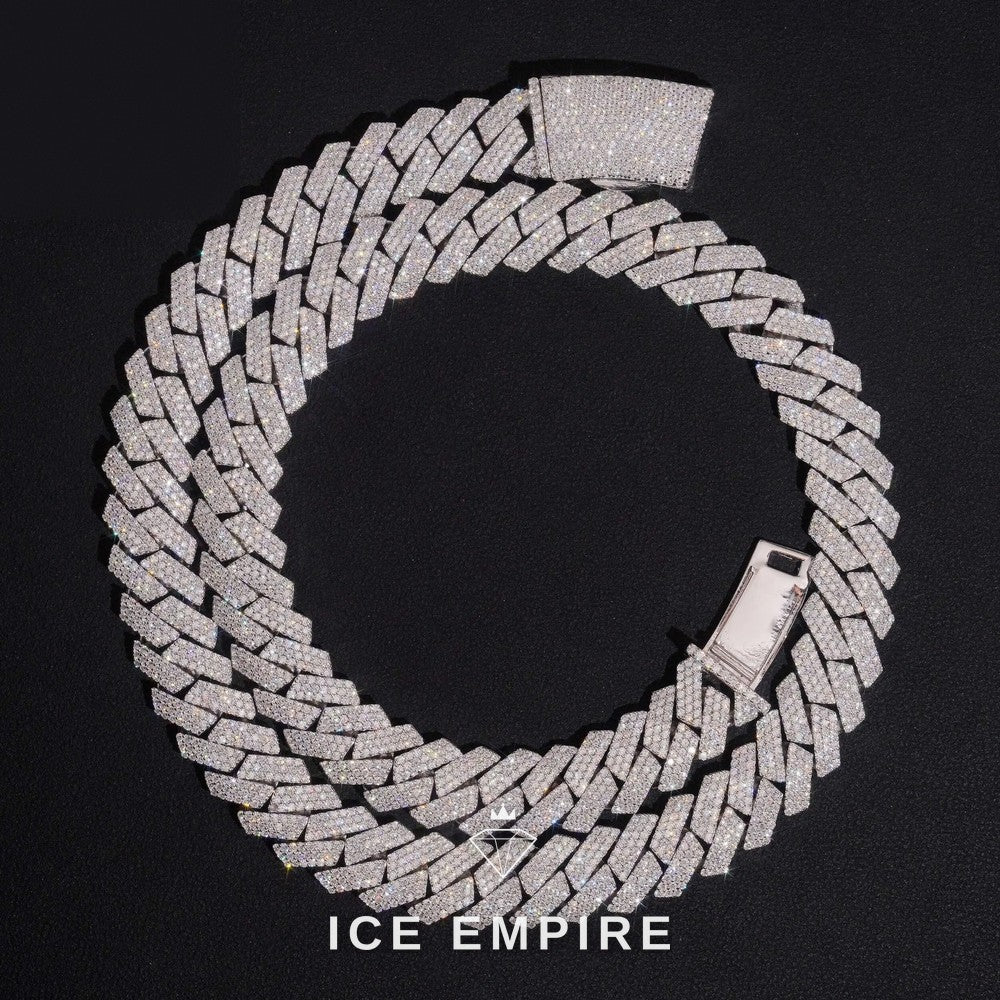 Iced Out Rose Gold Plated Moissanite Cuban Chain