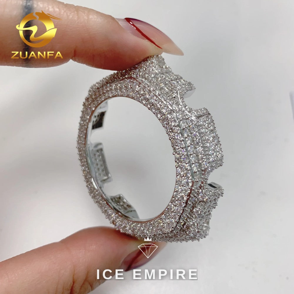 Iced Out 925 Silver Moissanite Watch