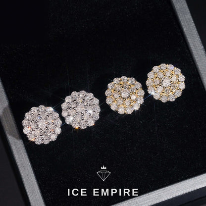 Iced Out Rose Gold Plated Lab Grown Diamond Earrings