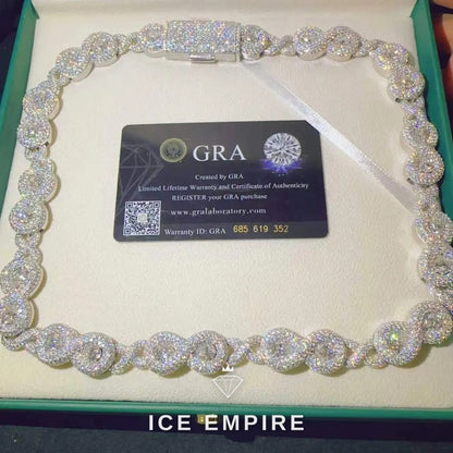 Iced Out Rose Gold Plated Moissanite Cuban Chain