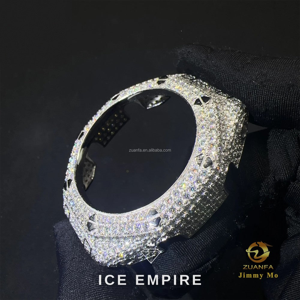 Iced Out 925 Silver Moissanite Watch
