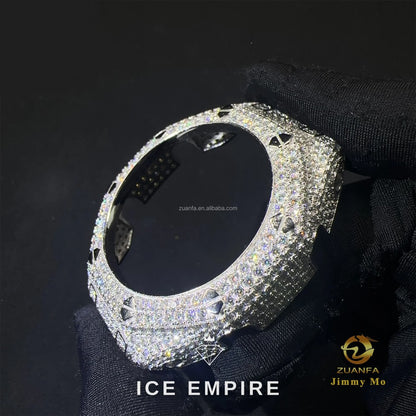 Iced Out 925 Silver Moissanite Watch