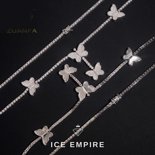 Iced Out Rose Gold Plated Moissanite Cuban Chain