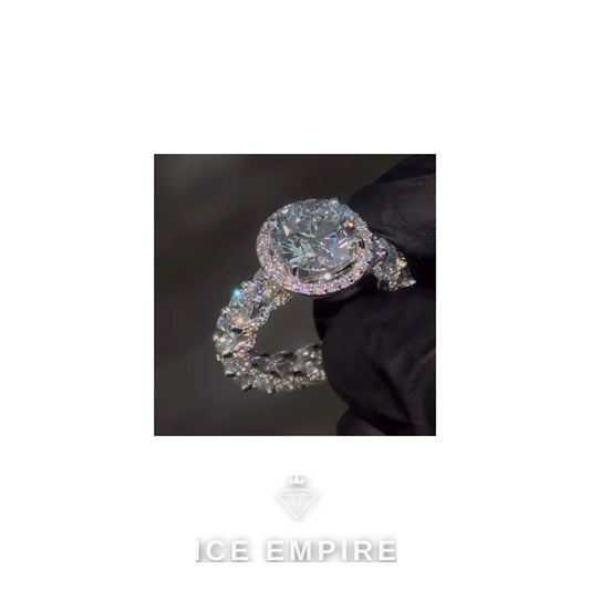 Iced Out 925 Silver Moissanite Cuban Chain