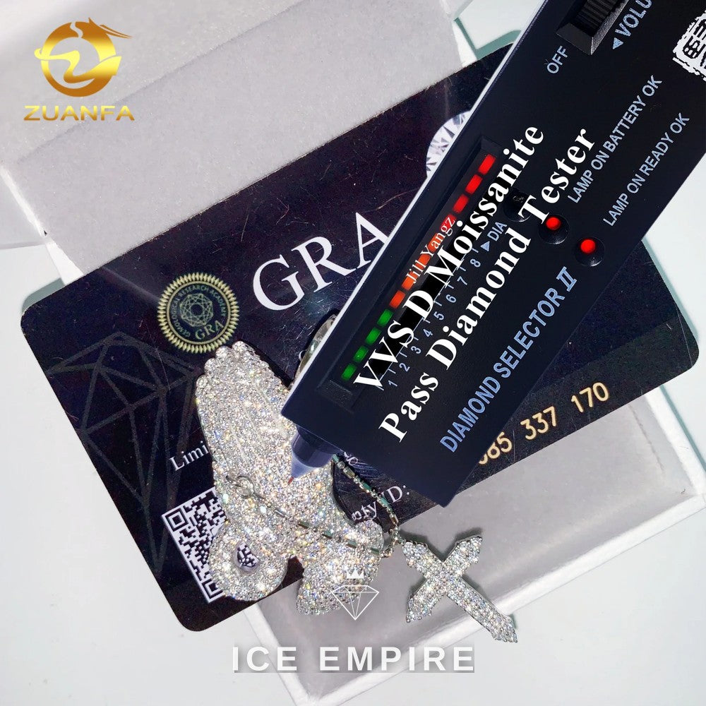 Iced Out 925 Silver Moissanite Pendant