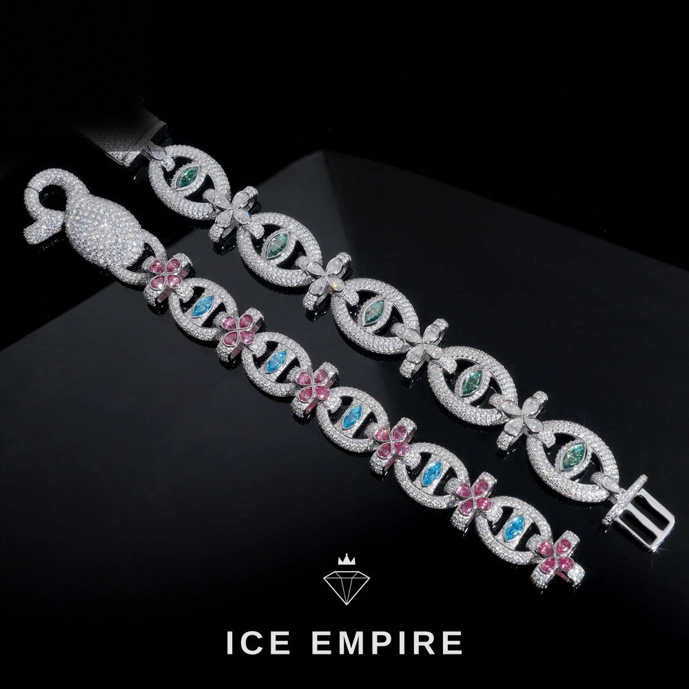 Iced Out 925 Silver Moissanite Bracelet