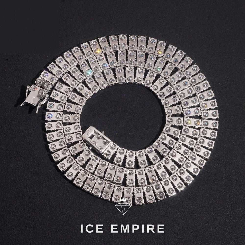 Iced Out Rose Gold Plated Moissanite Cuban Chain