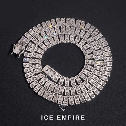 Iced Out Rose Gold Plated Moissanite Cuban Chain