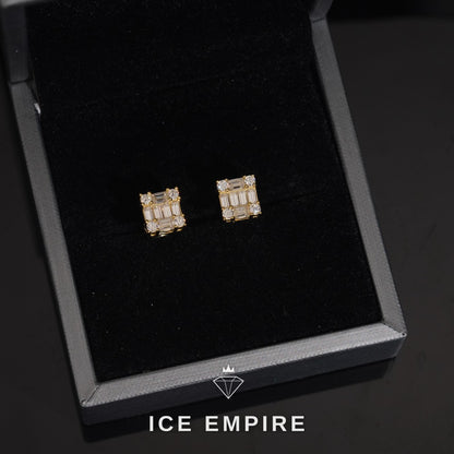 Iced Out Rose Gold Plated Moissanite Earrings