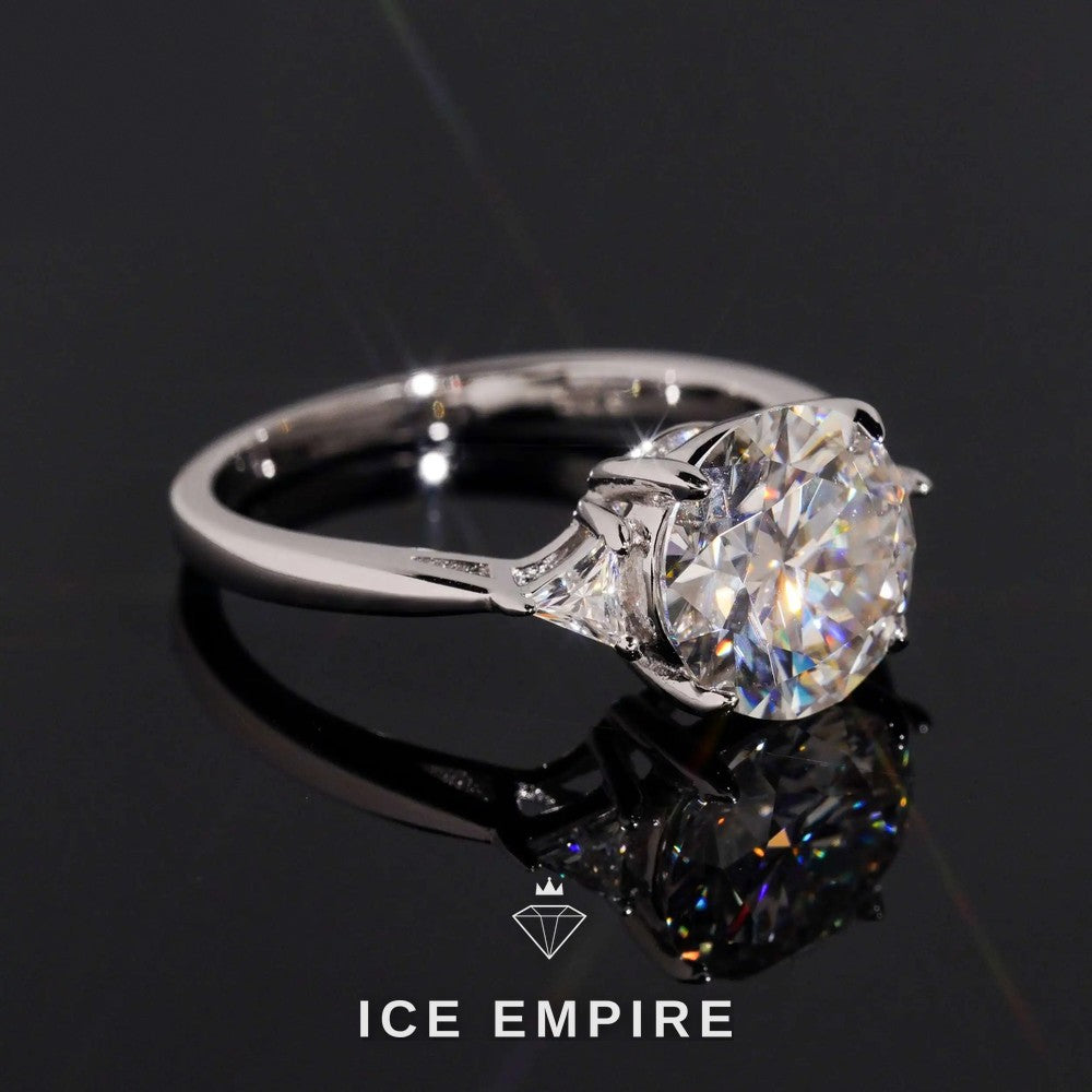 Iced Out Gold Plated Moissanite Wedding Band