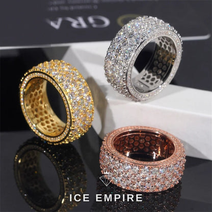 Iced Out 925 Silver Moissanite Ring