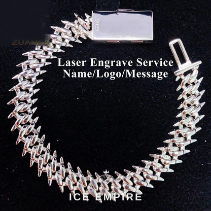Iced Out Rose Gold Plated Moissanite Cuban Chain