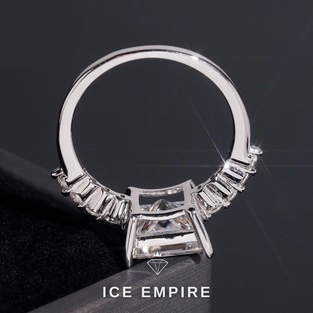 Iced Out Gold Plated Moissanite Wedding Band