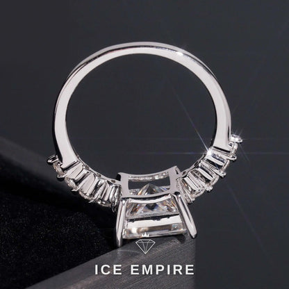 Iced Out Gold Plated Moissanite Wedding Band