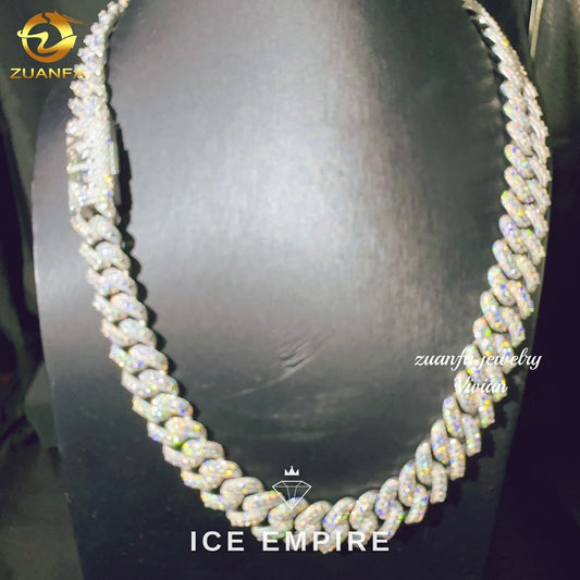 Iced Out Rose Gold Plated Moissanite Cuban Chain