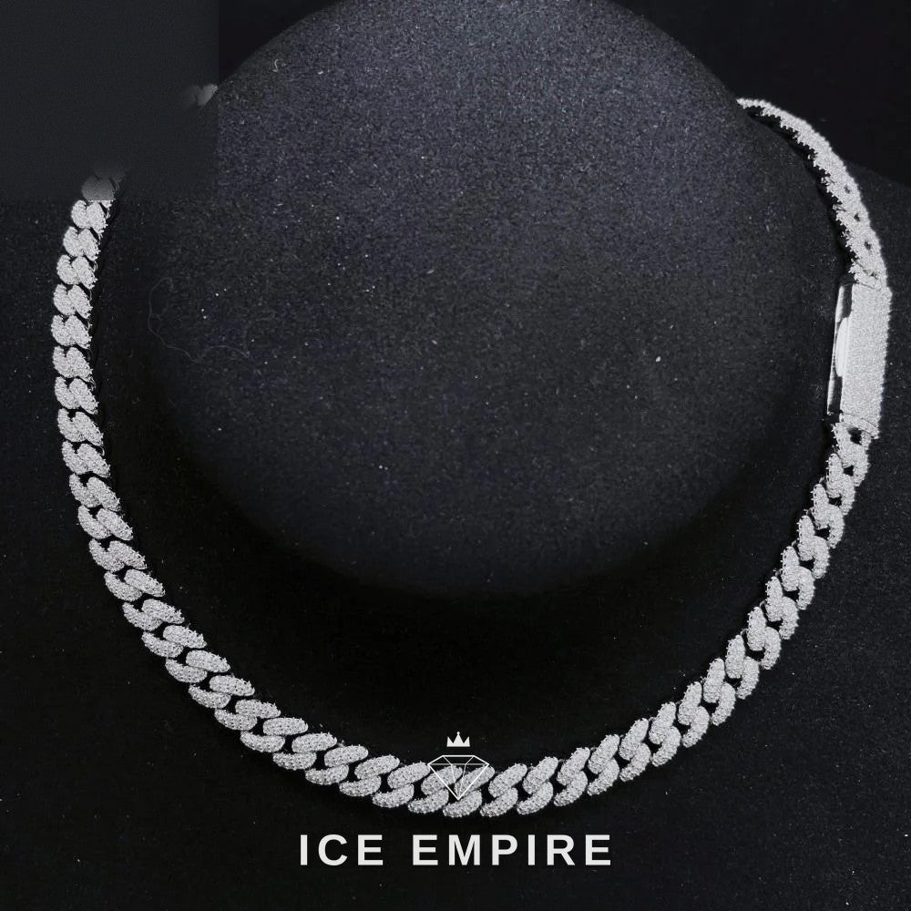 Iced Out Rose Gold Plated Moissanite Cuban Chain