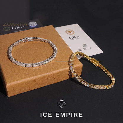 Iced Out Gold Plated Moissanite Tennis Chain