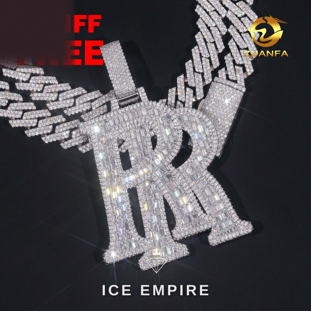 Iced Out 925 Silver Moissanite Pendant