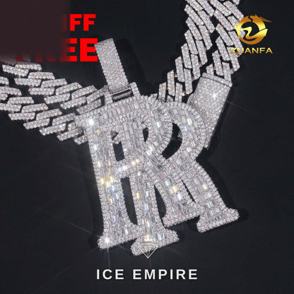Iced Out 925 Silver Moissanite Pendant