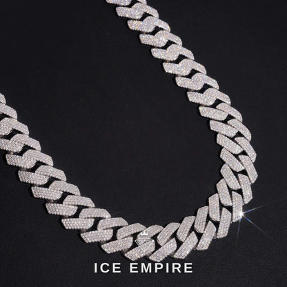 Iced Out Rose Gold Plated Moissanite Cuban Chain
