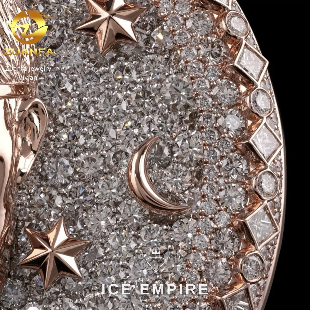 Iced Out Cross 925 Silver Moissanite Pendant