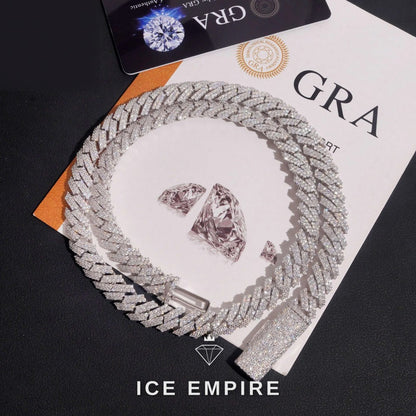 Iced Out Rose Gold Plated Moissanite Cuban Chain