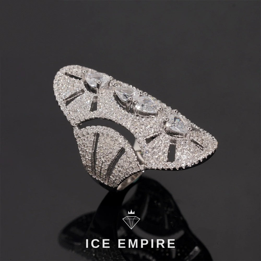 Iced Out 925 Silver Moissanite Ring