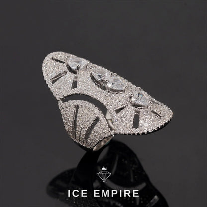 Iced Out 925 Silver Moissanite Ring